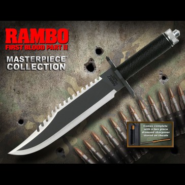 HOLLYWOOD COLLECTIBLES - Rambo First Blood Part II Replica 1/1 Knife Edition 40 cm HOLLYWOOD COLLECTIBLES - Rambo First Blood Part II Replica 1/1 Knife Edition 40 cm