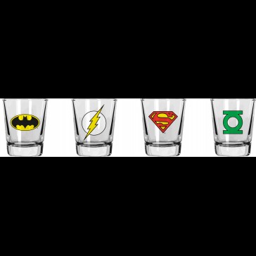 SD TOYS - DC Comics: 4 Mini Glasses Set SD TOYS - DC Comics: 4 Mini Glasses Set