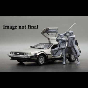 SUN STAR - Back to the Future Diecast Model 1/18 1983 DeLorean with Marty McFly Figure SUN STAR - Back to the Future Diecast Model 1/18 1983 DeLorean with Marty McFly Figure