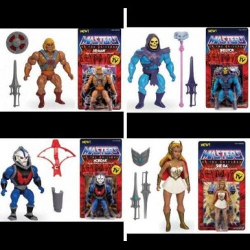 SUPER 7 - MOTU Vintage Collection Set di 4 He-Man/Skeletor/Hordak/She-Ra SUPER 7 - MOTU Vintage Collection Set di 4 He-Man/Skeletor/Hordak/She-Ra