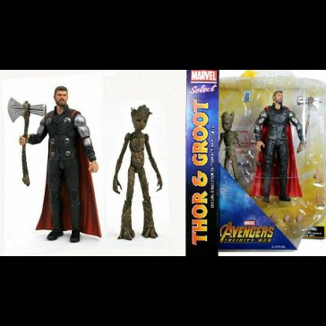 DIAMOD SELECT - Avengers Infinity War Marvel Select Action Figure Thor & Groot18 cm DIAMOD SELECT - Avengers Infinity War Marvel Select Action Figure Thor & Groot18 cm