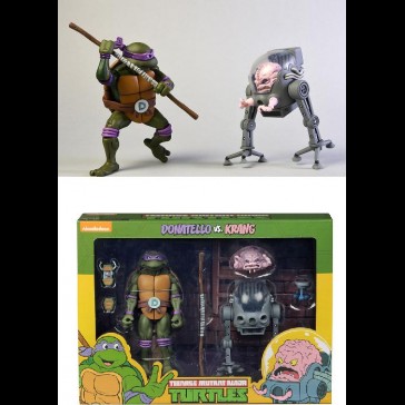 NECA - TMNT Ninja Turtle Cartoon Donatello vs Krang NECA - TMNT Ninja Turtle Cartoon Donatello vs Krang