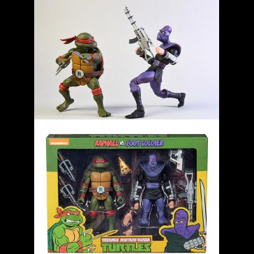 NECA - TMNT Ninja Turtle Cartoon Raphael vs Foot Soldier NECA - TMNT Ninja Turtle Cartoon Raphael vs Foot Soldier