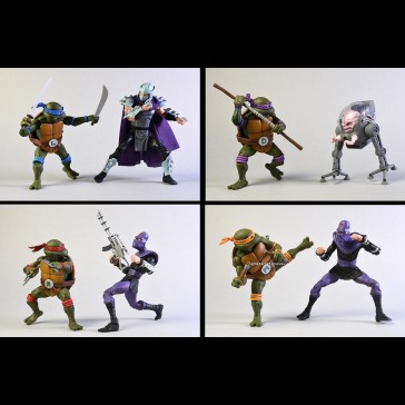NECA - TMNT Ninja Turtle Cartoon Raphael - Michelangelo - Leonard - Raphael 2pack set completo NECA - TMNT Ninja Turtle Cartoon Raphael - Michelangelo - Leonard - Raphael 2pack set completo