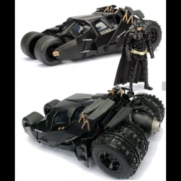 JADA - Batman The Dark Knight Diecast Model 1/24 2008 Batmobile with figure JADA - Batman The Dark Knight Diecast Model 1/24 2008 Batmobile with figure