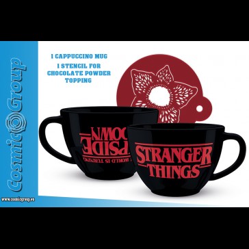 STRANGER THINGS CAPPUCCINO MUG & STENCIL STRANGER THINGS CAPPUCCINO MUG & STENCIL