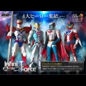 BANDAI - Shokugan Shodo Infini-T Force Complete Edition Set Kyashan Polymar