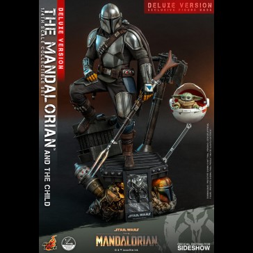 HOT TOYS DELUXE - Star Wars: The Mandalorian - The Mandalorian and The Child 1:4 Scale Set