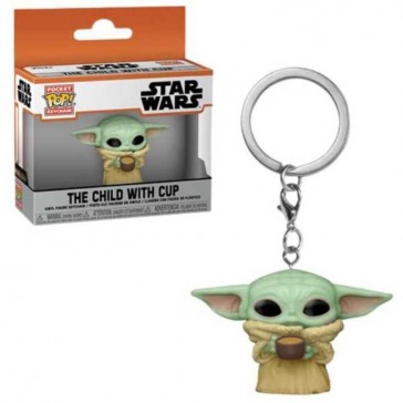 FUNKO - Pocket Pop! Keychain: Star Wars The Mandalorian - The Child with Cup FUNKO - Pocket Pop! Keychain: Star Wars The Mandalorian - The Child with Cup