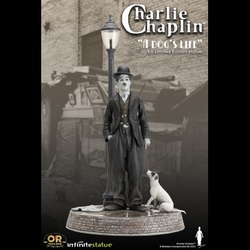 INFINITE STATUE - Charlie Chaplin "A Dog's Life" with light Old&Rare statua