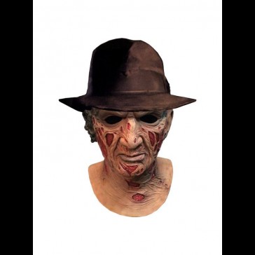 TRICK OR TREAT - A Nightmare On Elm Street Deluxe Latex Mask with Hat Freddy Krueger TRICK OR TREAT - A Nightmare On Elm Street Deluxe Latex Mask with Hat Freddy Krueger