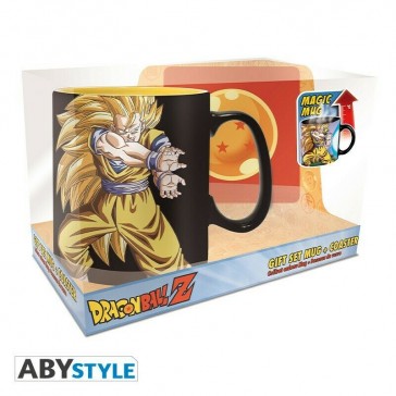 ABYSTYLE - Dragonball Z Tazza Heat Change + Sottobicchiere ABYSTYLE - Dragonball Z Tazza Heat Change + Sottobicchiere