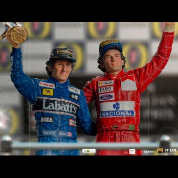 IRON STUDIOS - Prost and Senna Last Podium 1/10 DLX statua