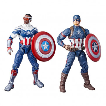 HASBRO - Marvel Legends Action Figure 2-Pack 2022 Captain America: Sam Wilson & Steve Rogers 15 cm