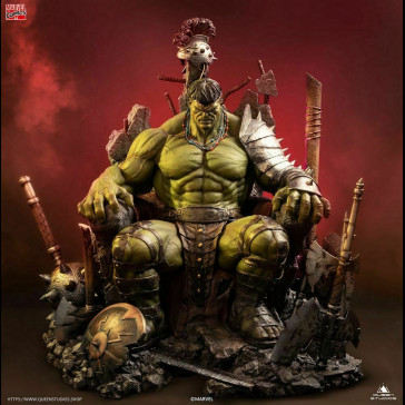 QUEEN STUDIOS - Green Hulk Scar on Throne 1/4