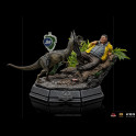 IRON STUDIOS - Jurassic Park Art Scale Statue 1/10 Dennis Nedry meets the Dilophosaurus 21 cm