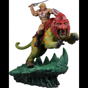 SIDESHOW EXCLUSIVE - Masters of the Universe: He-Man and Battle Cat Classic Deluxe Maquette