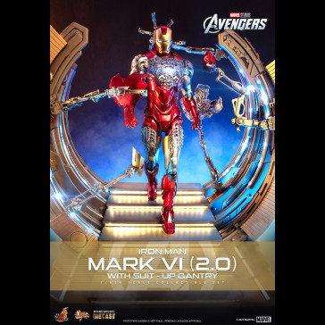 HOT TOYS - Marvel: The Avengers - Iron Mark VI 2.0 with Suit-Up Gantry 1:6 Scale Figure Set