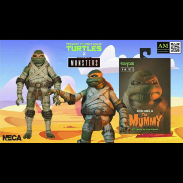 NECA - Universal Monsters x TMNT: Michelangelo as The Mummy 7 inch Action Figure