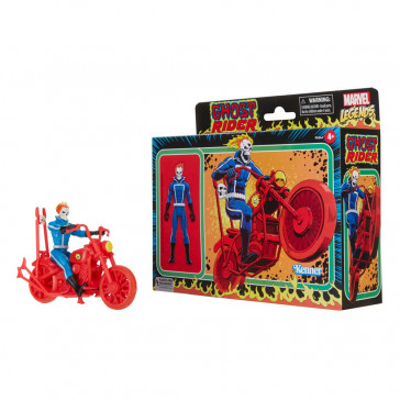 HASBRO - Marvel Legends Retro Collection Action Figure with Vehicle Ghost Rider 10 cm