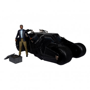 McFARLANE - DC Multiverse Vehicle Tumbler Batmobile with Lucuis Fox (The Dark Knight) (Gold Label)