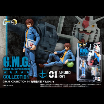 MEGAHOUSE - Mobile Suit Gundam G.M.G. Collection 01 Action Figure Earth Federation Amuro "Peter" Ray 10 cm