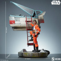 SIDESHOW - Star Wars Premium Format Statue Luke Skywalker & X-Wing: Red Five, Standing By 76 cm