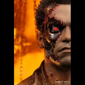 PURE ARTS - Terminator 2 Replik 1/1 T-800 Model 101 Battle Damaged Art Mask 47 cm