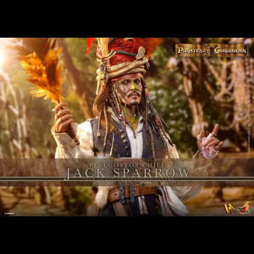 HOT TOYS - Pirates of the Caribbean: Dead Man's Chest Action DX Figure 1/6 Pelegostos Chief Jack Sparrow 30 cm