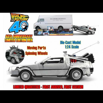 JADA TOYS - Back To The Future Part I 1982 Delorean 40th Anniversary 1/24 Die-cast Model Limited Edition
