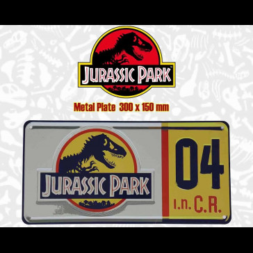 FANATTIK - Jurassic Park - License Plate Official Replica