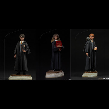 IRON STUDIOS - Harry Potter 1/10 Set di 3 (Harry,Ron,Hermione)